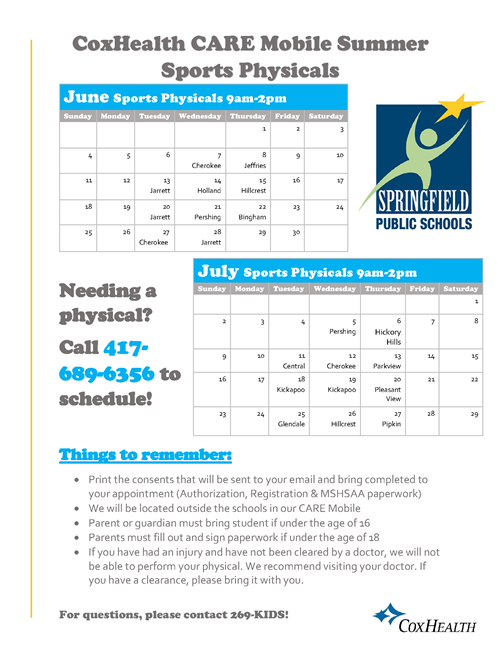  Care Mobile - Physicals
